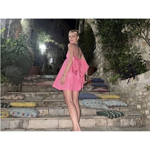 Zara bow back taffeta mini dress - Picture 3 of 11